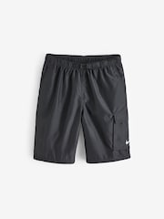 Nike Black Cargo Pocket Swim Shorts - Image 1 of 6