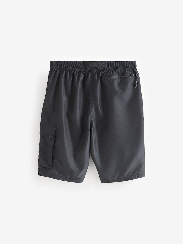 Nike Black Cargo Pocket Swim Shorts - Image 2 of 6