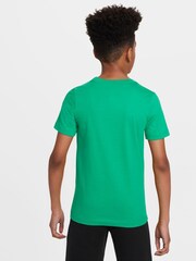 Nike Green Stacked Logo 100% Cotton T-Shirt - Image 2 of 5