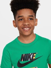 Nike Green Stacked Logo 100% Cotton T-Shirt - Image 4 of 5