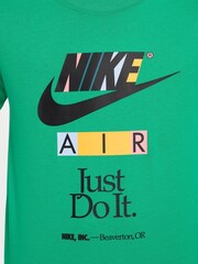 Nike Green Stacked Logo 100% Cotton T-Shirt - Image 5 of 5