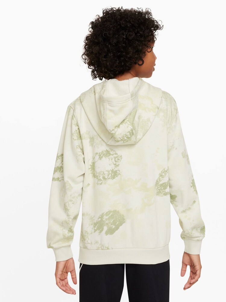 Nike Green Tie Dye Club Fleece Overhead Hoodie - Image 2 of 9