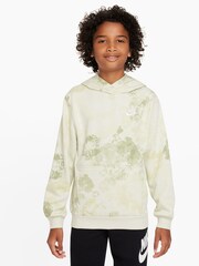 Nike Green Tie Dye Club Fleece Overhead Hoodie - Image 4 of 9