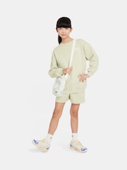 Оливково-зеленые - Флисовый свитшот свободного кроя Nike Club - Image 1 of 5