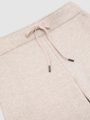 Reiss Neutral Sylvie Petite Herringbone Wide-Leg Drawstring Joggers - Image 6 of 7
