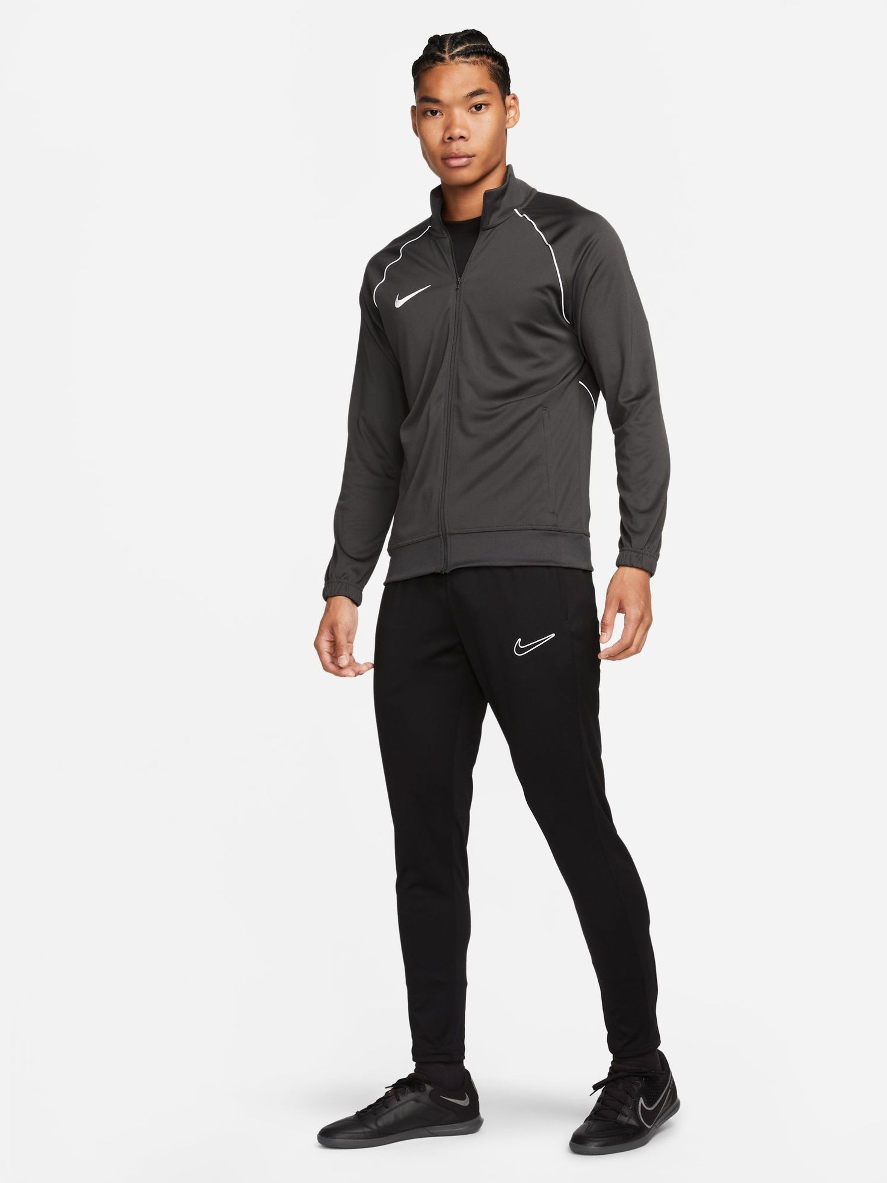 Buy Nike Grey White DriFIT Academy Pro Zip Up Training Top from Next Luxembourg