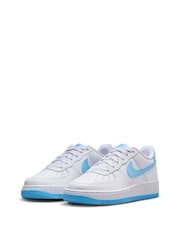 Белый/цвет морской волны - Кроссовки Nike Air Force 1 (для подростков) - Изображение 3 из 9
