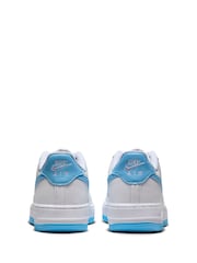 Белый/цвет морской волны - Кроссовки Nike Air Force 1 (для подростков) - Изображение 4 из 9