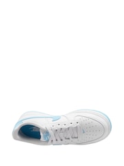 Белый/цвет морской волны - Кроссовки Nike Air Force 1 (для подростков) - Изображение 7 из 9
