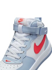 Nike Light Blue Air Force 1 Mid Easy On Trainers - Image 10 of 11