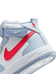 Nike Light Blue Air Force 1 Mid Easy On Trainers - Image 11 of 11