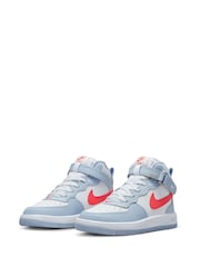 Nike Light Blue Air Force 1 Mid Easy On Trainers - Image 5 of 11