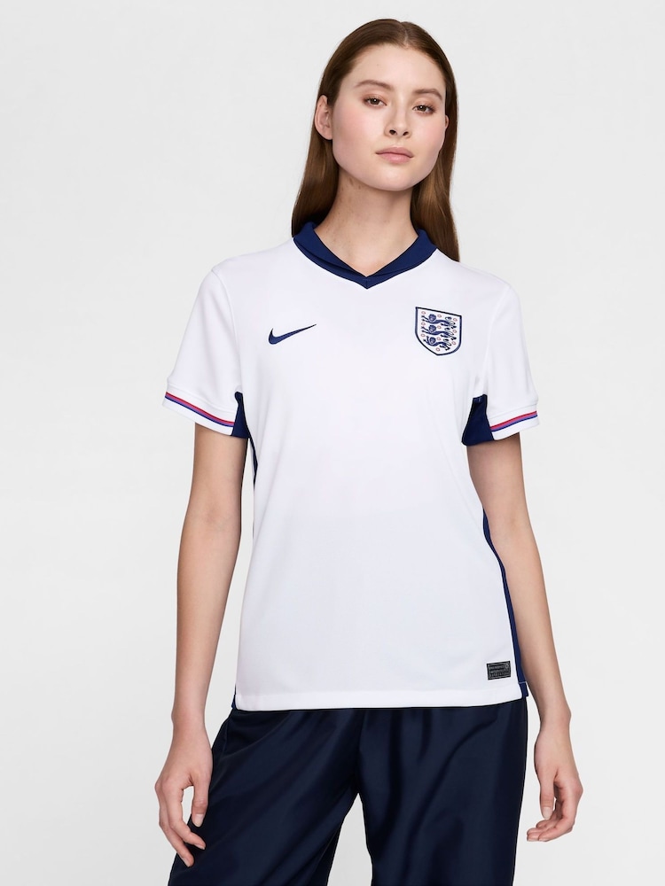 Nike White Womens England Stadium Shirt 2024 - Image 1 of 11