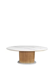 Bentley Designs White Marble Effect Marlow 6 Seater Table - Image 2 of 3