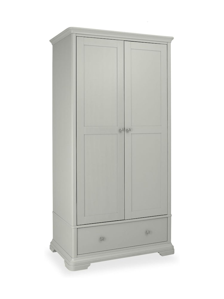 Bentley Designs Blue Grey Alora Double Wardrobe - Image 2 of 4 Bentley Designs Blue Grey Alora Double Wardrobe - Image 2 of 4