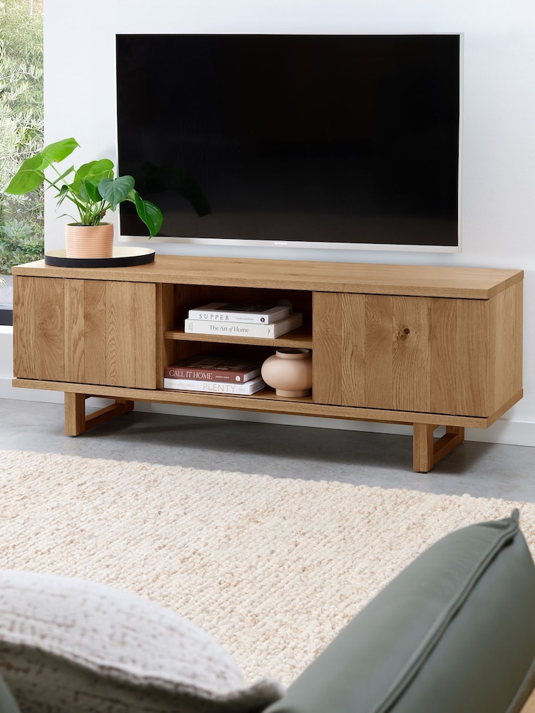 Bentley Designs Rustic Oak Delta Media Unit - Image 1 of 4 Bentley Designs Rustic Oak Delta Media Unit - Image 1 of 4