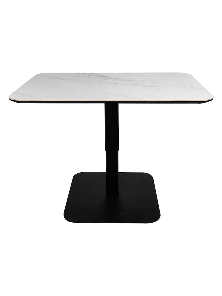 Bentley Designs Matt White Jenson Stone Gaslift Table - Image 2 of 5 Bentley Designs Matt White Jenson Stone Gaslift Table - Image 2 of 5