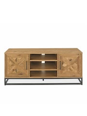 Bentley Designs Rustic Oak Indus Media Unit - Image 3 of 4