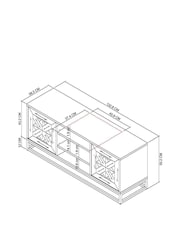 Bentley Designs Rustic Oak Indus Media Unit - Image 4 of 4