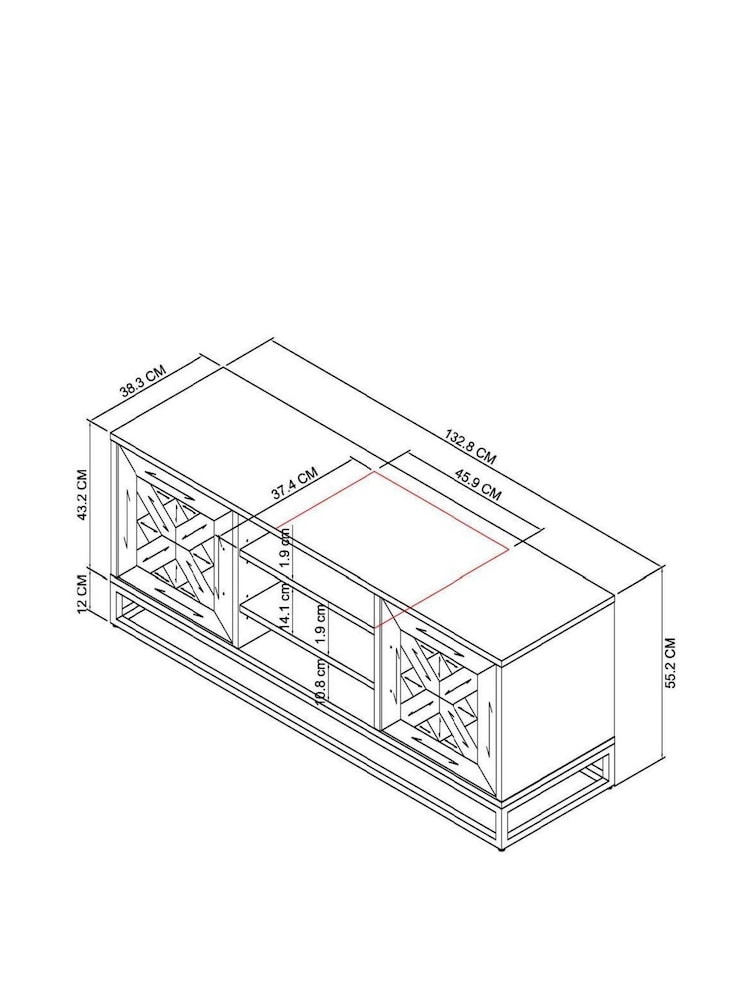 Bentley Designs Rustic Oak Indus Media Unit - Image 4 of 4 Bentley Designs Rustic Oak Indus Media Unit - Image 4 of 4
