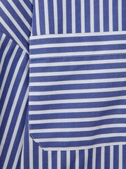 Reiss Blue Danica Teen Striped Cotton Shirt - Image 7 of 7