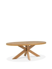 Bentley Designs Rustic Oak Ellipse Large 6 Seat Table Wooden Legs - Image 4 of 5