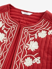 Red/White Floral Embroidery Waistcoat - Image 6 of 7
