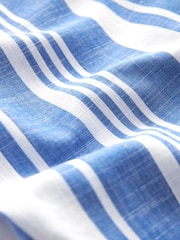 Blue/White Stripe Short Sleeve Cotton Shirt - Image 6 of 6