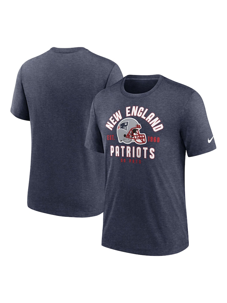 Fanatics Blue New England Patriots Triblend Helmet T-Shirt - Image 1 of 3