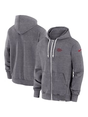 Fanatics Grey Kansas City Chiefs Dri-FIT Player Full Zip Top - Image 1 of 3