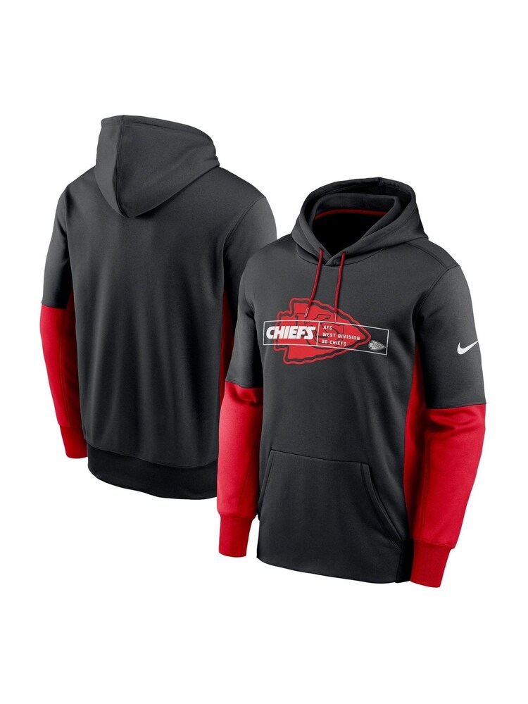 Fanatics Kansas City Chiefs Therma Black Colourblock Hoodie - Image 1 of 3