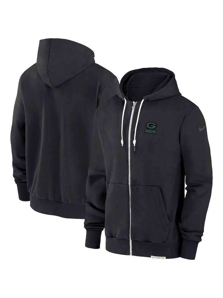 Fanatics Black Bay Packers Dri-FIT Player Full Zip Top - Image 1 of 3