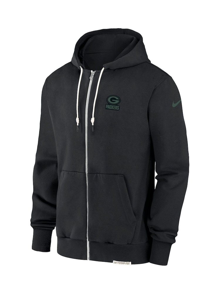 Fanatics Black Bay Packers Dri-FIT Player Full Zip Top - Image 2 of 3