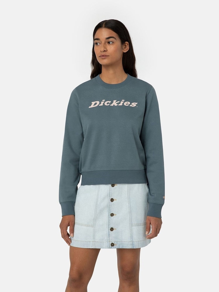 Dickies Grey 100% Cotton Heavyweight Wordmark Crew Sweat Top - Image 1 of 8 Dickies Grey 100% Cotton Heavyweight Wordmark Crew Sweat Top - Image 1 of 8