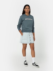 Dickies Grey 100% Cotton Heavyweight Wordmark Crew Sweat Top - Image 3 of 8