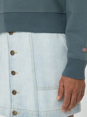 Dickies Grey 100% Cotton Heavyweight Wordmark Crew Sweat Top - Image 4 of 8