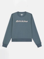 Dickies Grey 100% Cotton Heavyweight Wordmark Crew Sweat Top - Image 6 of 8
