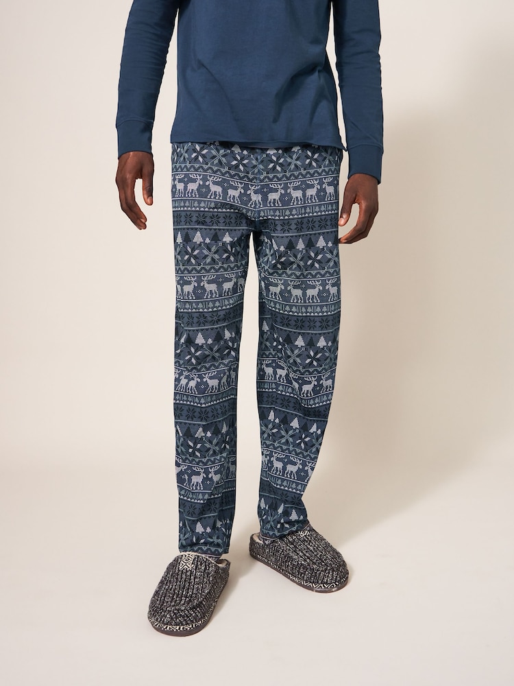 White Stuff Blue Moose Novelty Pyjamas Trousers - Image 3 of 6