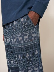 White Stuff Blue Moose Novelty Pyjamas Trousers - Image 5 of 6