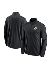 Fanatics Los Angeles Rams Pacer Quarter Zip Black Jacket - Image 1 of 3