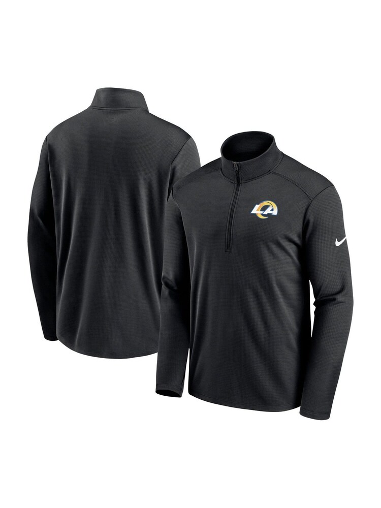 Fanatics Los Angeles Rams Pacer Quarter Zip Black Jacket - Image 1 of 3
