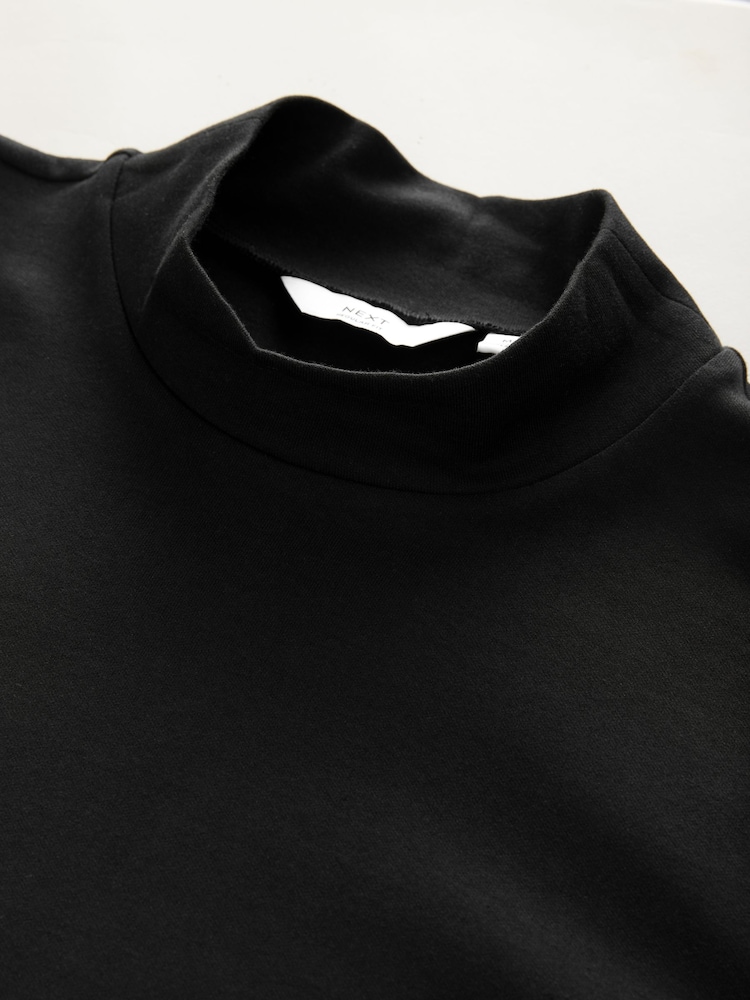 Black Soft Touch Long Sleeve Turtle Neck T-Shirt - Image 5 of 7
