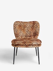 Rockett St George Leopard Love Velvet Perfect Accent Chair - Image 2 of 7