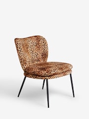 Rockett St George Leopard Love Velvet Perfect Accent Chair - Image 3 of 7