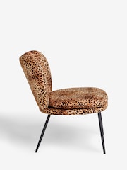 Rockett St George Leopard Love Velvet Perfect Accent Chair - Image 4 of 7