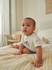 Blue Elephant Baby 100% Cotton T-Shirt And Shorts 2 Piece Set - Image 2 of 12