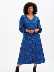 Sugarhill Brighton Blue Fatimah V-Neck Maxi Dress - Image 1 of 4