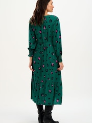 Sugarhill Brighton Green Gwen Midi Tiered Dress - Image 2 of 4