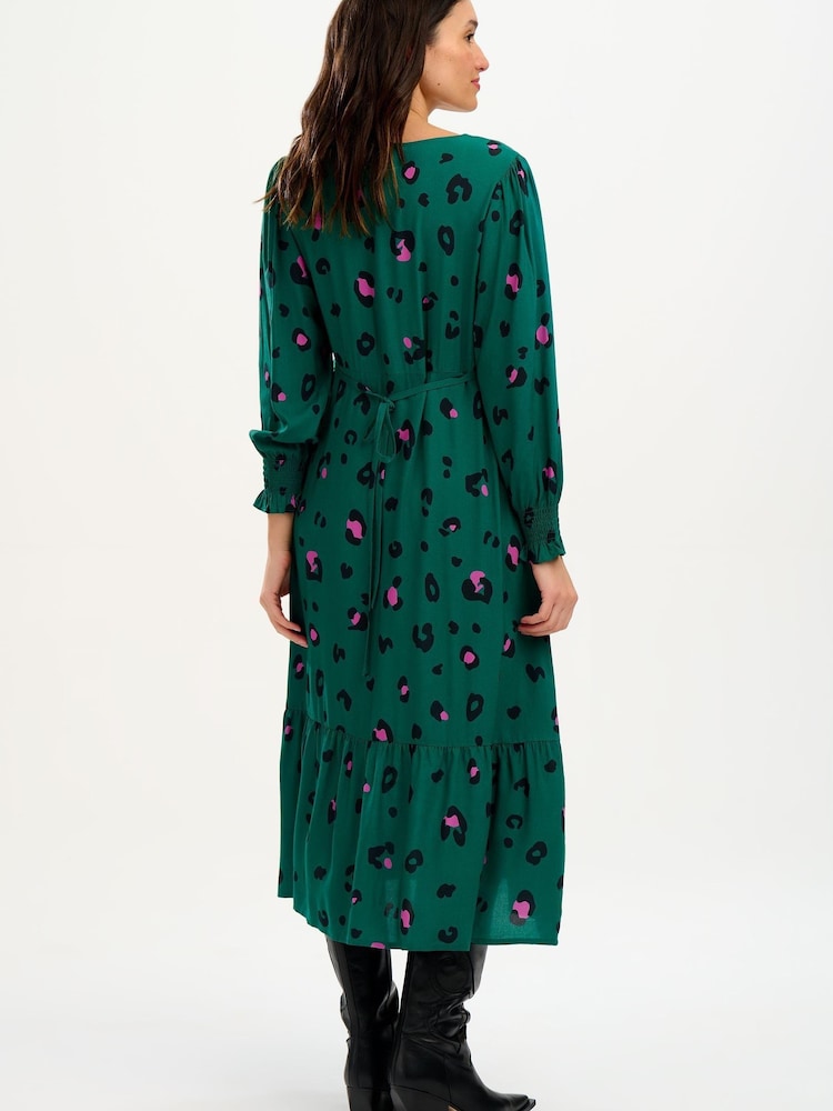 Sugarhill Brighton Green Gwen Midi Tiered Dress - Image 2 of 4