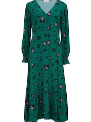 Sugarhill Brighton Green Gwen Midi Tiered Dress - Image 4 of 4